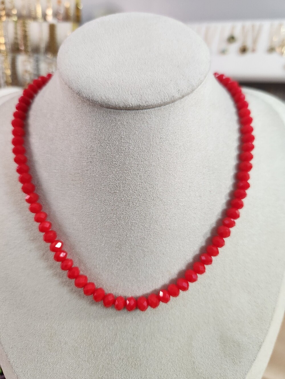 Red Beaded Necklace